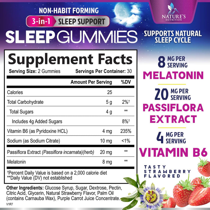 Melatonin Sleep Gummies – 8mg – 60 Count