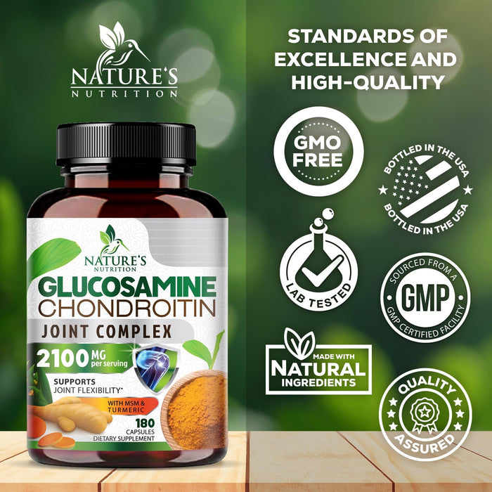 Glucosamine Chondroitin MSM 2100mg Complex – 180 Capsules