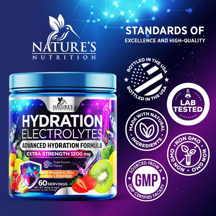 Hydration Replenisher Daily Electrolyte Drink Mix – 60 Servings