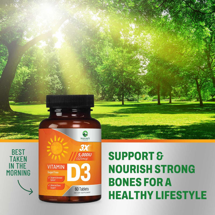 Vitamin D3 5000iu (125 mcg) – 60 Chewable Tablets