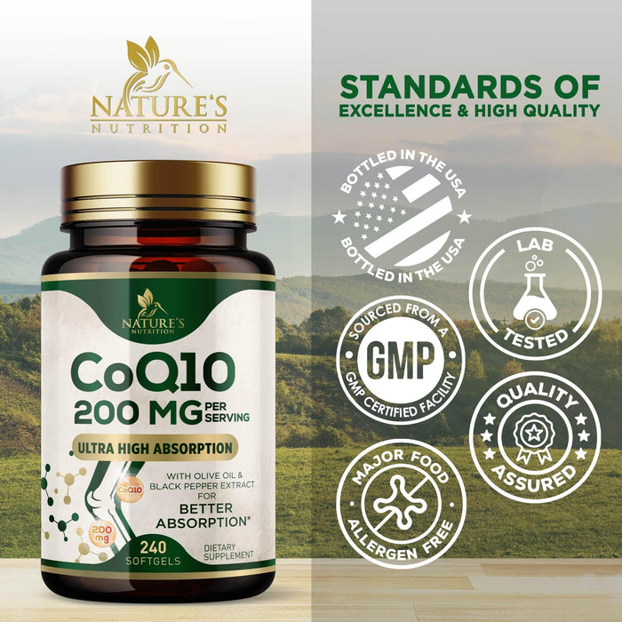 CoQ10 200mg Softgels – 240 Softgels