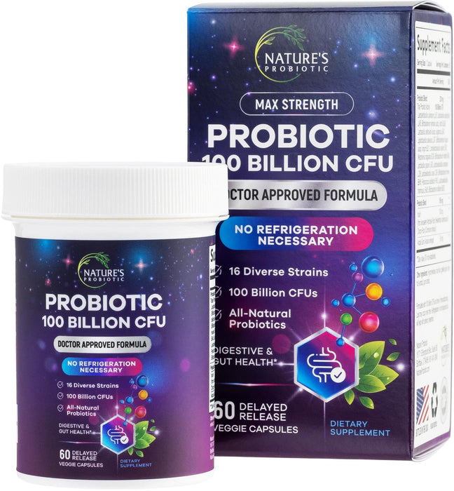 Probiotic Pills 100 Billion CFU Prebiotics – 60 Capsules