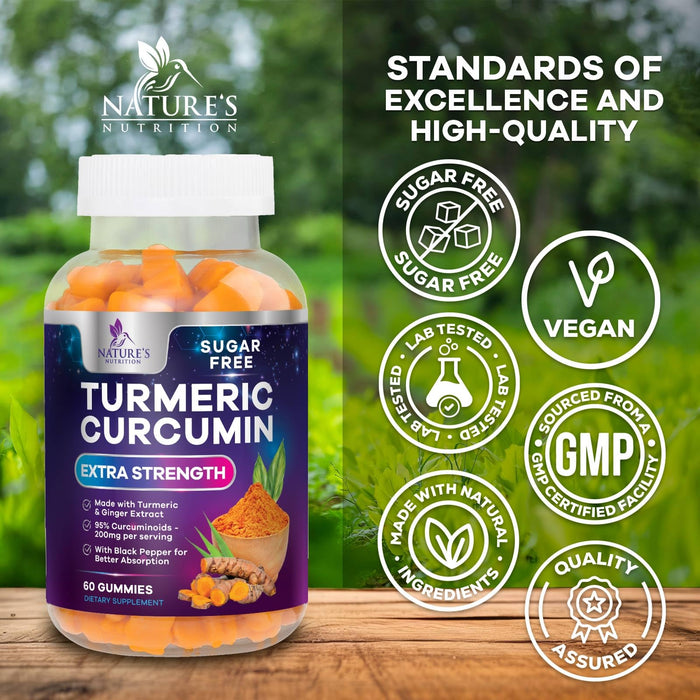 Turmeric Gummies Sugar Free – 60 Count