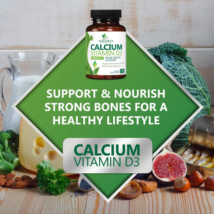 Calcium with Vitamin D – 1200mg – 60 Tablets