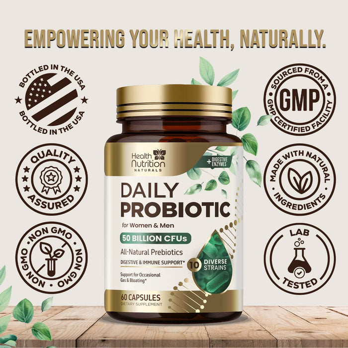 Probiotics 60 Billion CFU + 10 Strains – 60 Capsules