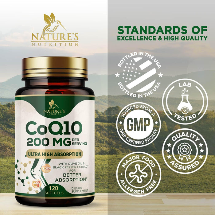 CoQ10 200mg Softgels – 120 Softgels