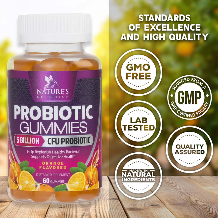 Daily Probiotic Gummies – 5 Billion CFU – 60 Gummies