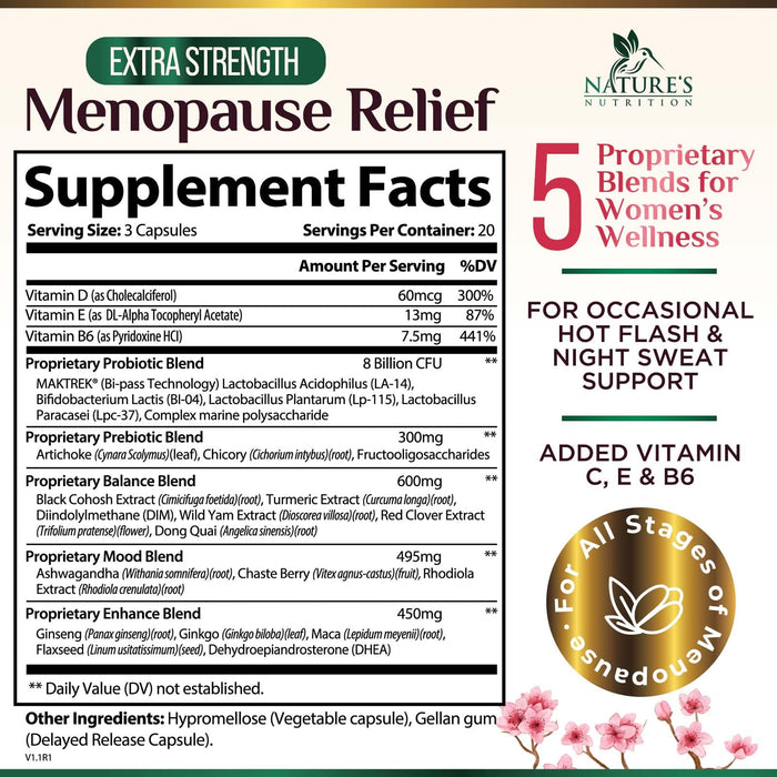 Menopause for Women – 60 Capsules