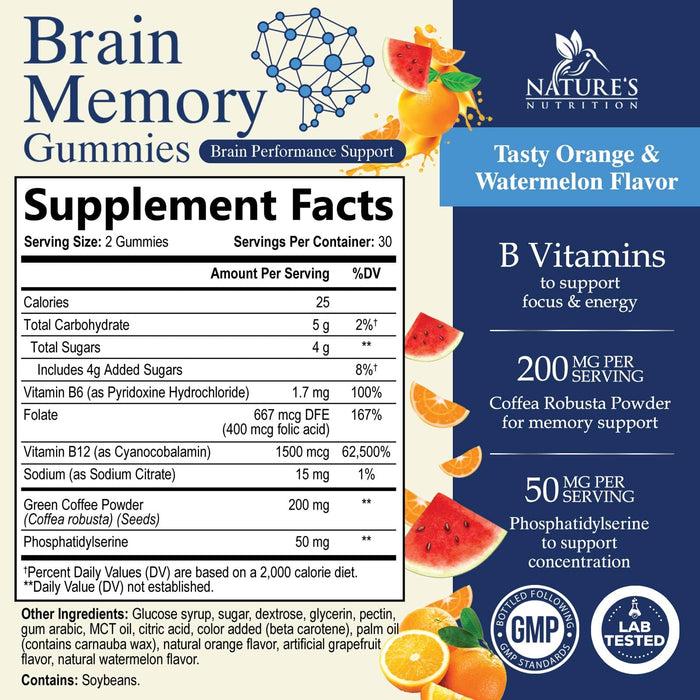 Brain Gummies – 60 Gummies
