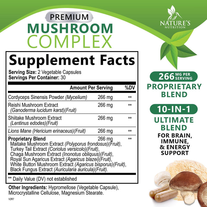Mushroom Nootropic 1330mg – 60 Capsules