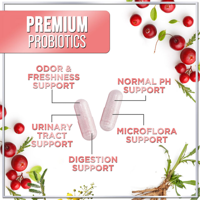 Probiotics for Women with Prebiotics - Womens Probiotic for Digestive, Vaginal, Urinary & Immune Health Support, 90 Billion CFU & 16 Diverse Strains, Cranberry & D-Mannose, Non-GMO