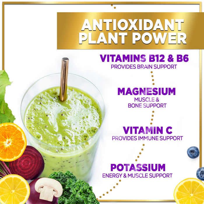 Hello Lovely! Super Greens Powder - Green Blend Drink Smoothie Mix for Energy Support with Superfood Spirulina, Chlorella & Antioxidants, Digestive Enzymes, Vegan, Non-GMO Greens Powder - 30 Servings