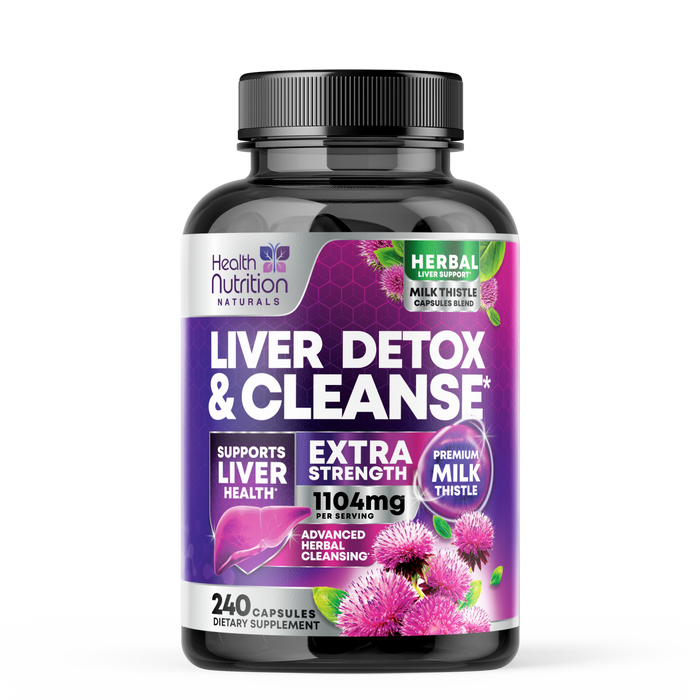 Gentle Liver Cleanse Detox & Repair Formula - Herbal Liver Support Supplement: Milk Thistle with Silymarin, Artichoke Extract, Dandelion, Beet, Chicory Root, & Turmeric for Liver Health
