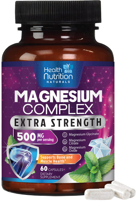 Magnesium Powder Supplement - Magnesium Citrate Powder Drink Mix Unflavored Made with Aquamin Magnesium - Bone, Heart & Muscle Support, Sugar Free, Gluten Free, Vegan, & Non-GMO - 60 Servings