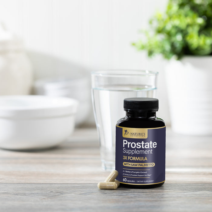 Prostate Support Supplement for Men's Health - Formula with Extra Strength Saw Palmetto, Beta Sitosterol, Lycopene - Supports Prostate & Urinary Health - Non-GMO, Gluten Free Supplement