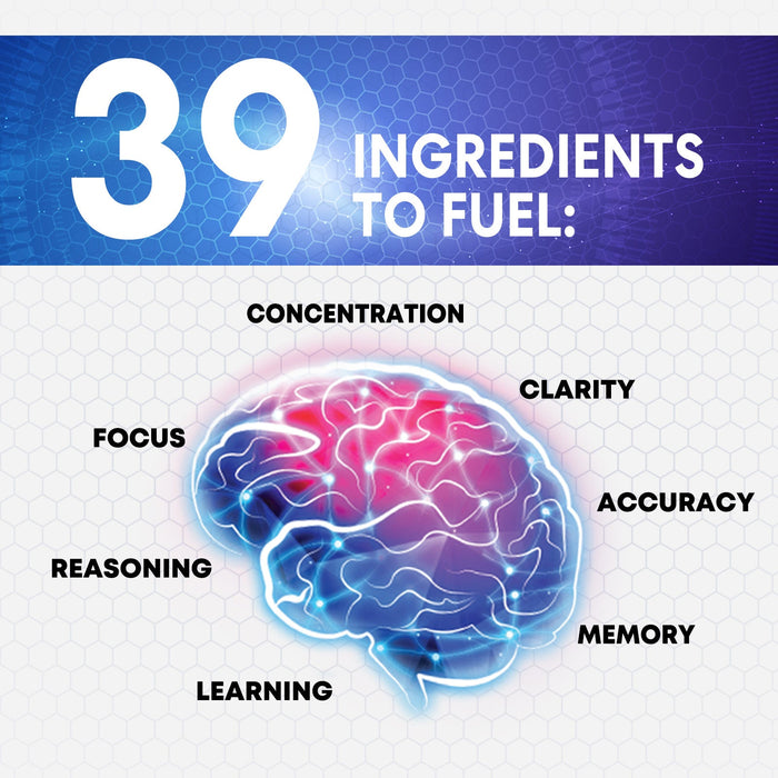 Brain Supplement for Memory and Focus, Nootropic Support for Concentration, Clarity, Energy, Brain Health with Bacopa, Cognitive Vitamins, Phosphatidylserine, DMAE, Nootropics & More