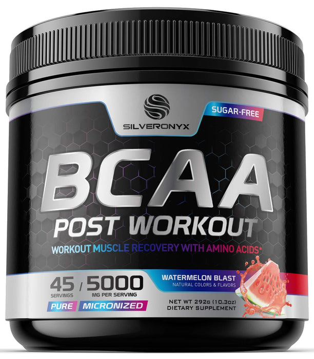 BCAA Powder Watermelon | Post Workout Muscle Recovery Support Drink for Hydration | Sugar Free BCAAs Amino Acids Powder | Pre Workout Energy Branched Chain Amino Acids Sport Drink Mix | 45 Servings