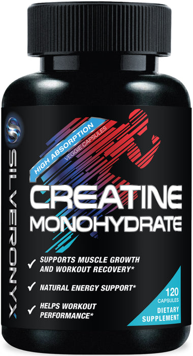 Creatine Monohydrate Capsules – Strength, Lean Muscle Growth Support, Natural Energy, Workout Performance, Endurance Support – 750mg per High Absorption Capsule - Gluten Free, Vegetarian