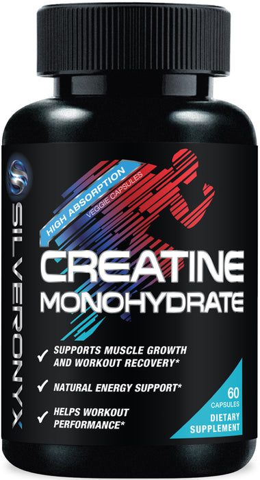 Creatine Monohydrate Capsules – Strength, Lean Muscle Growth Support, Natural Energy, Workout Performance, Endurance Support – 750mg per High Absorption Capsule - Gluten Free, Vegetarian