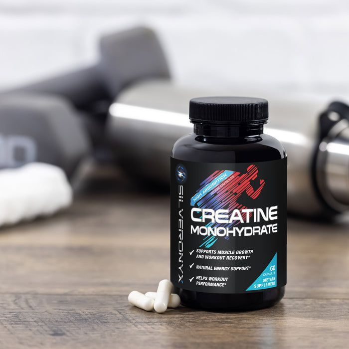 Creatine Monohydrate Capsules – Strength, Lean Muscle Growth Support, Natural Energy, Workout Performance, Endurance Support – 750mg per High Absorption Capsule - Gluten Free, Vegetarian