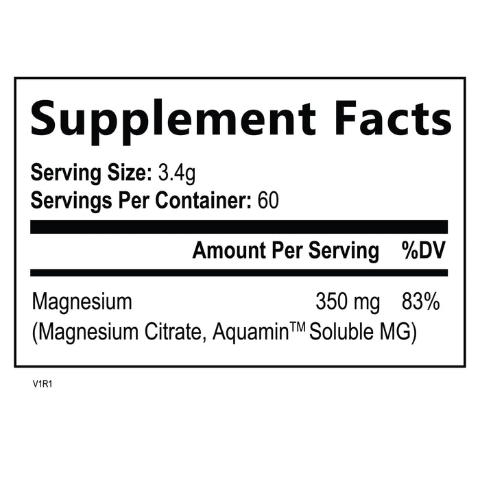 Magnesium Supplement Powder, 350mg Magnesium Citrate Drink Mix, 100% Chelated for High Absorption - Supports Energy, Sleep, Bone, Muscle & Whole Body Health - Gluten-Free, Vegan, Non-GMO - 60 Servings