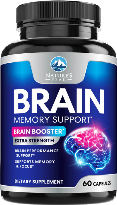 Brain Supplement for Memory and Focus, Nootropic Support for Concentration, Clarity, Energy, Brain Health with Bacopa, Cognitive Vitamins, Phosphatidylserine, DMAE, Nootropics & More