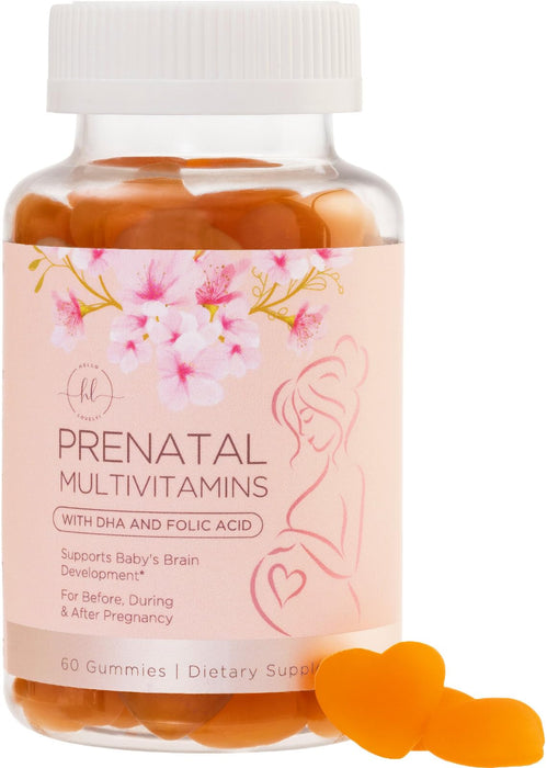 Hello Lovely! Prenatal Gummy Vitamins w/Folic Acid & DHA, Womens Prenatal Multivitamin, Choline, Vitamins B6, B12, C, D3 & Folate for Pregnancy Support Supplement, Non-GMO Gluten Free