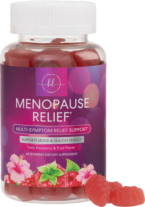 Menopause Relief Gummies - Multi Benefit Menopause Supplements for Women (30 Servings) Hormone Support for Night Sweats, Hot Flash Relief & More, Non-GMO & Gluten-Free Ingredients - 60 Gummies