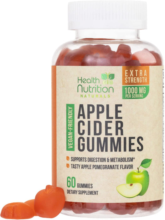 Vegan Apple Cider Vinegar Gummies | 120 Count | ACV Supplement, Advanced Weight Loss, Belly Fat Burn, Detox & Cleanse, Natural Apple Flavor, Non-GMO, Gluten Free Gummy for Adults