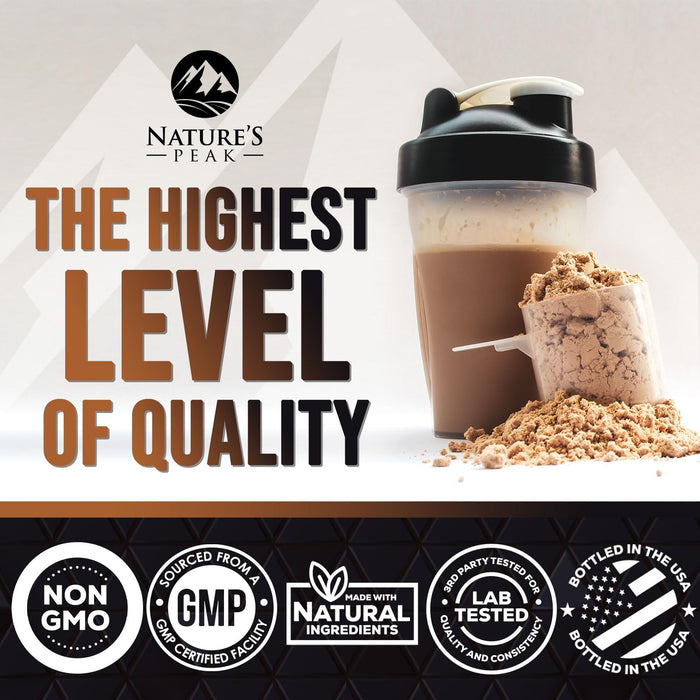 Nature's Premium 100% Whey Protein Powder, 24g of Protein, Double Rich Chocolate, Advanced Whey Isolate Protein Powder, Immune Health Support, Gluten Free, Fast Absorbing, Easy Digesting, 24 Servings