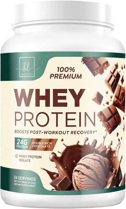 Hello Lovely! Whey Protein Powder, Flavored Whey Isolate with 26g Protein for Fitness - Gluten Free, Fast Absorbing, Easy Digesting for Women & Men