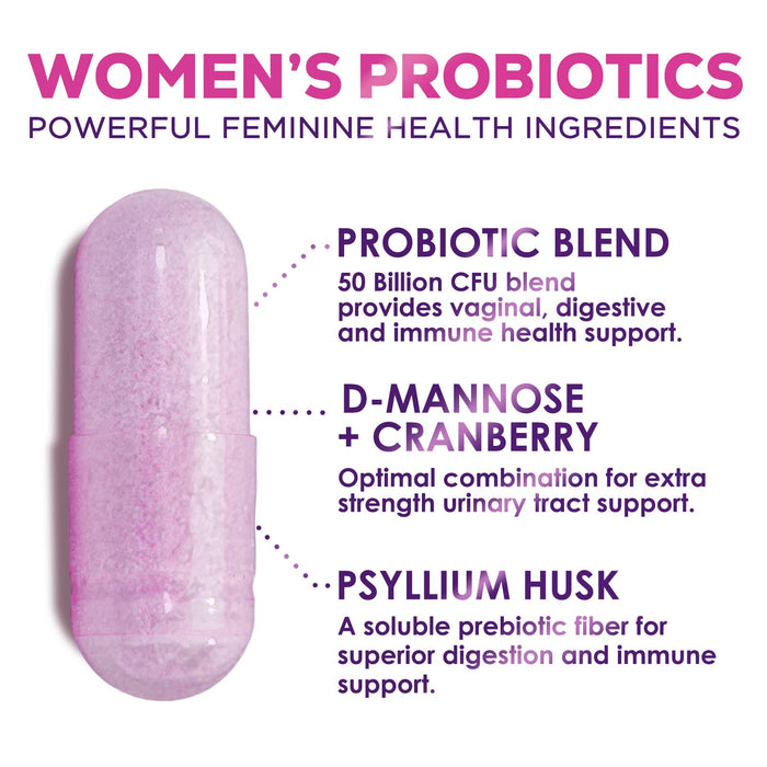 Hello Lovely! Formulated Probiotics for Women + Prebiotics & Cranberry, Vaginal Women's Probiotic for Digestive Health, pH & Immune Support, Shelf Stable