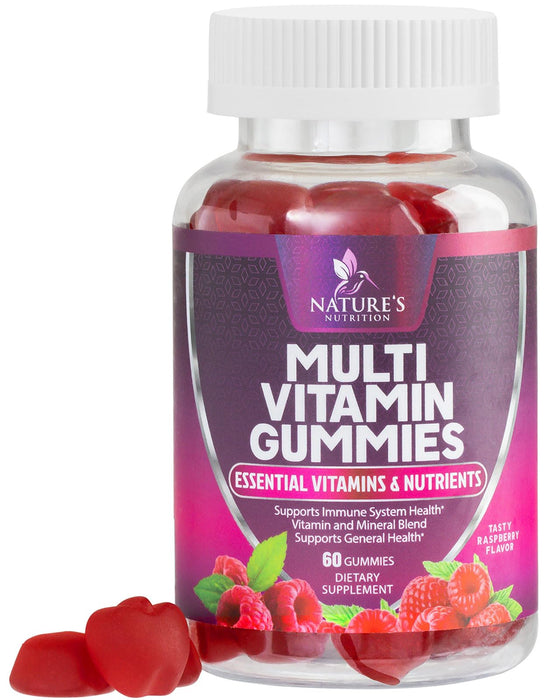 Multivitamin Gummies, Extra Strength Daily Multi Vitamin Gummy for Women & Men with Vitamins A, C, D, E, B6, B12, Zinc & Antioxidants Supplement for Immune Health Support, Non-GMO, Berry