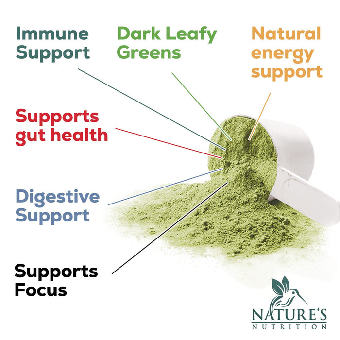 Greens Superfood Powder Supplement - Super Green Smoothie Mix Blend with Spirulina, Wheat Grass, Chlorella, Beets, Digestive Enzymes & Antioxidants - Natural Gut Health, Vegan & Non-GMO - 30 Servings