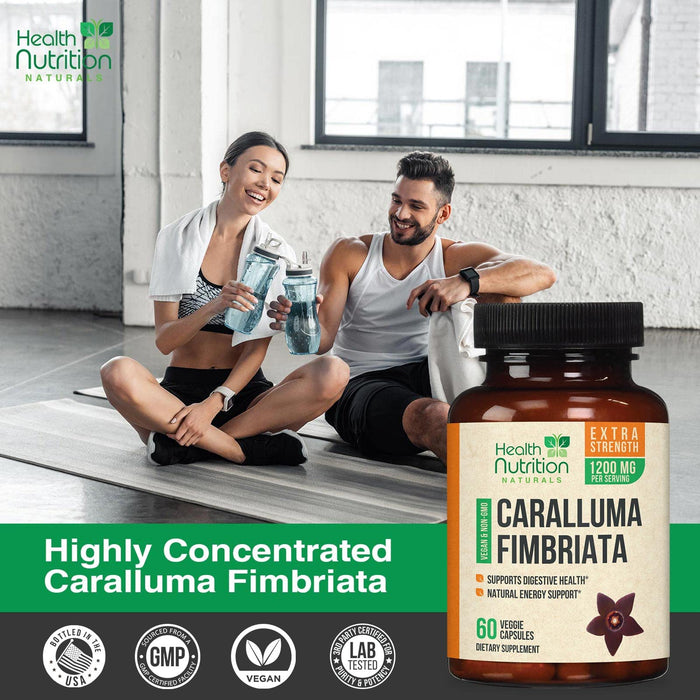Caralluma Fimbriata Extract 1200 mg - Maximum Strength Natural Endurance Support, Best Vegan Caps for Women and Men
